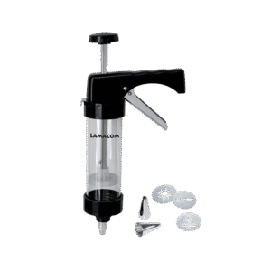 Cookie & Pastry Press – 16 Stainless Steel Nozzles & Pattern Discs, Comfortable Ergonomic Handle